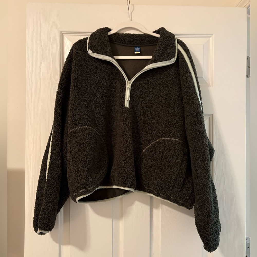Cozy Green Sherpa Pullover